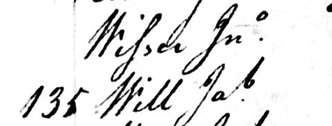Jno. Wisser 1793 Census
